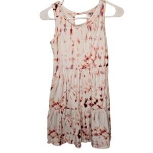 Sleeveless Summer Sun Dress Tiered Tye Dye Comfy Soft Beach Midi Girl XL 14-16